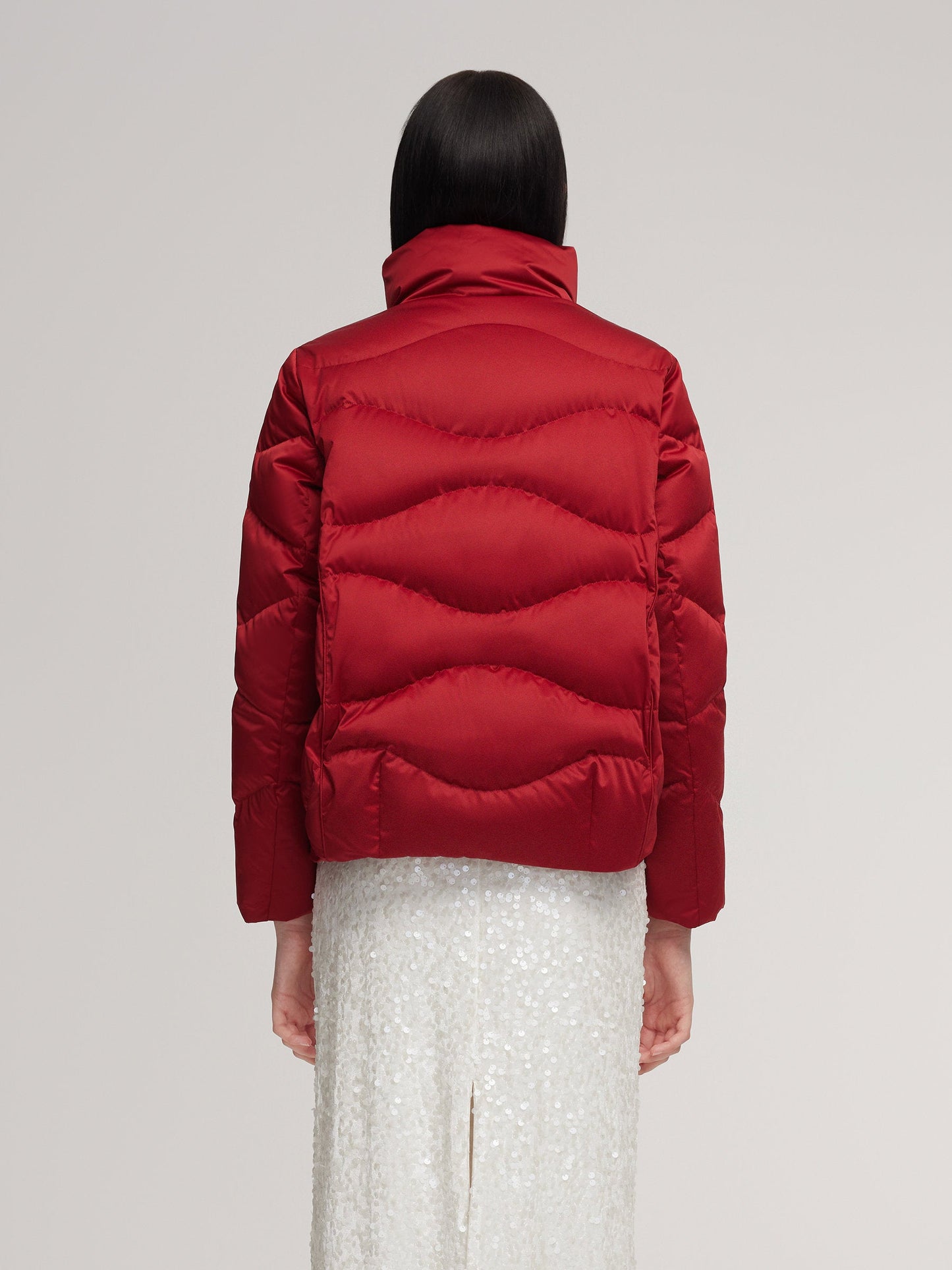 Windproof Magnetic Snap Goose Down Jacket