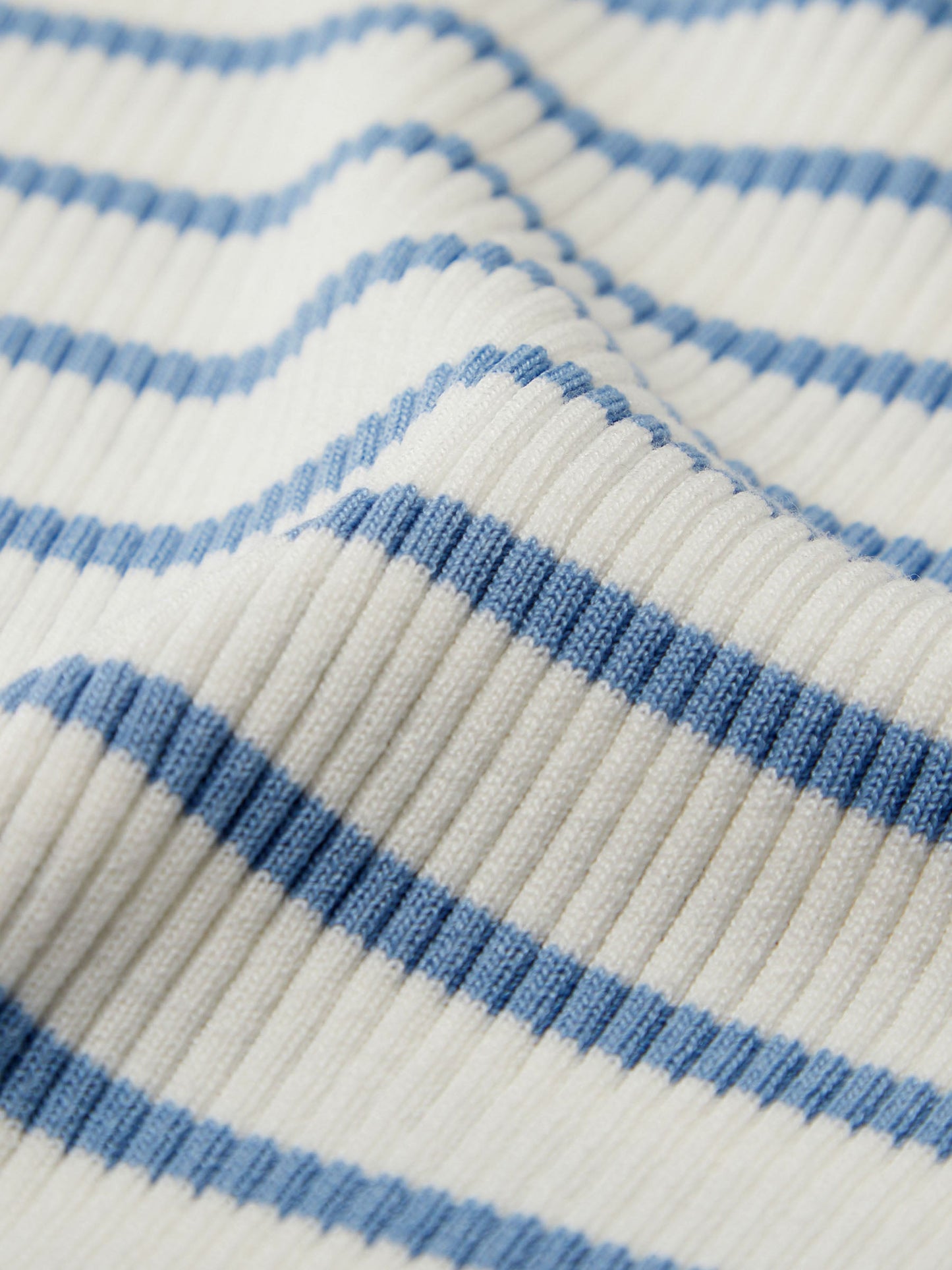 Lyocell Blend Stripe Square Neck Women Knit Top