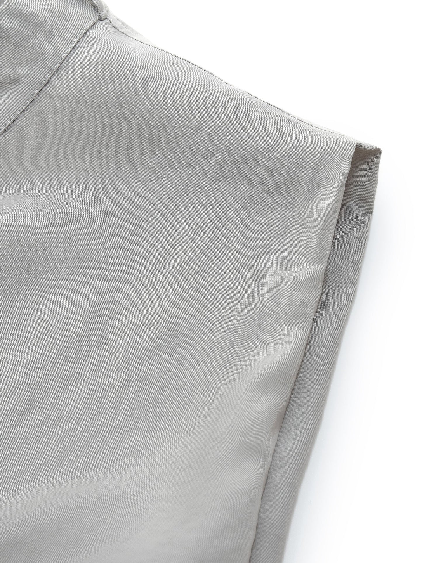 Triacetate Blend Ribbon Neck Women Sleeveless Blouse