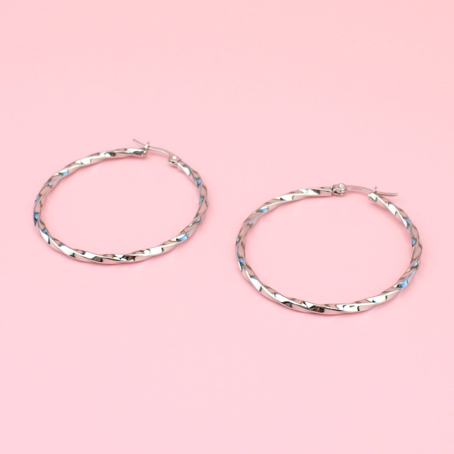 44mm Twisted Hoop Earrings