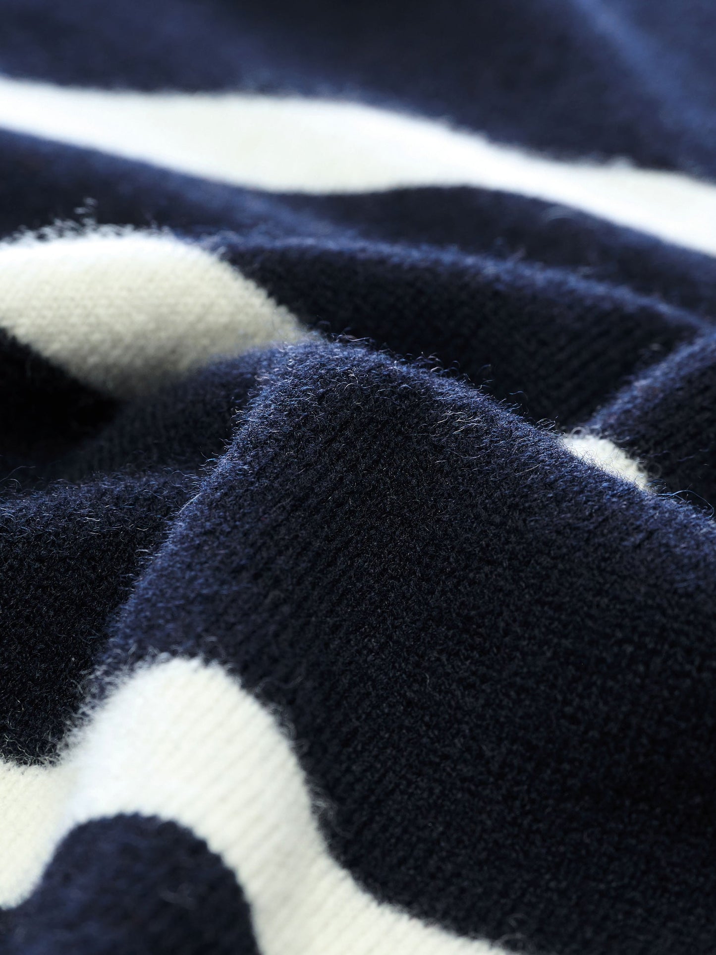 100% Wool Stripe Women Polo Sweater