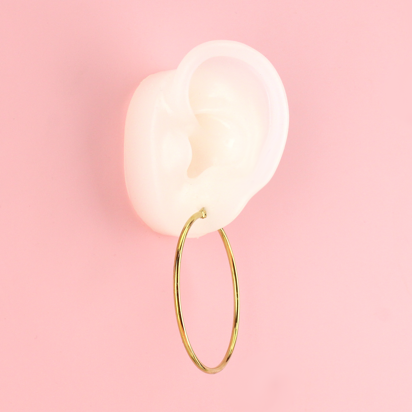 50mm Stainless Steel Hoop Earrings (Gold Plated)