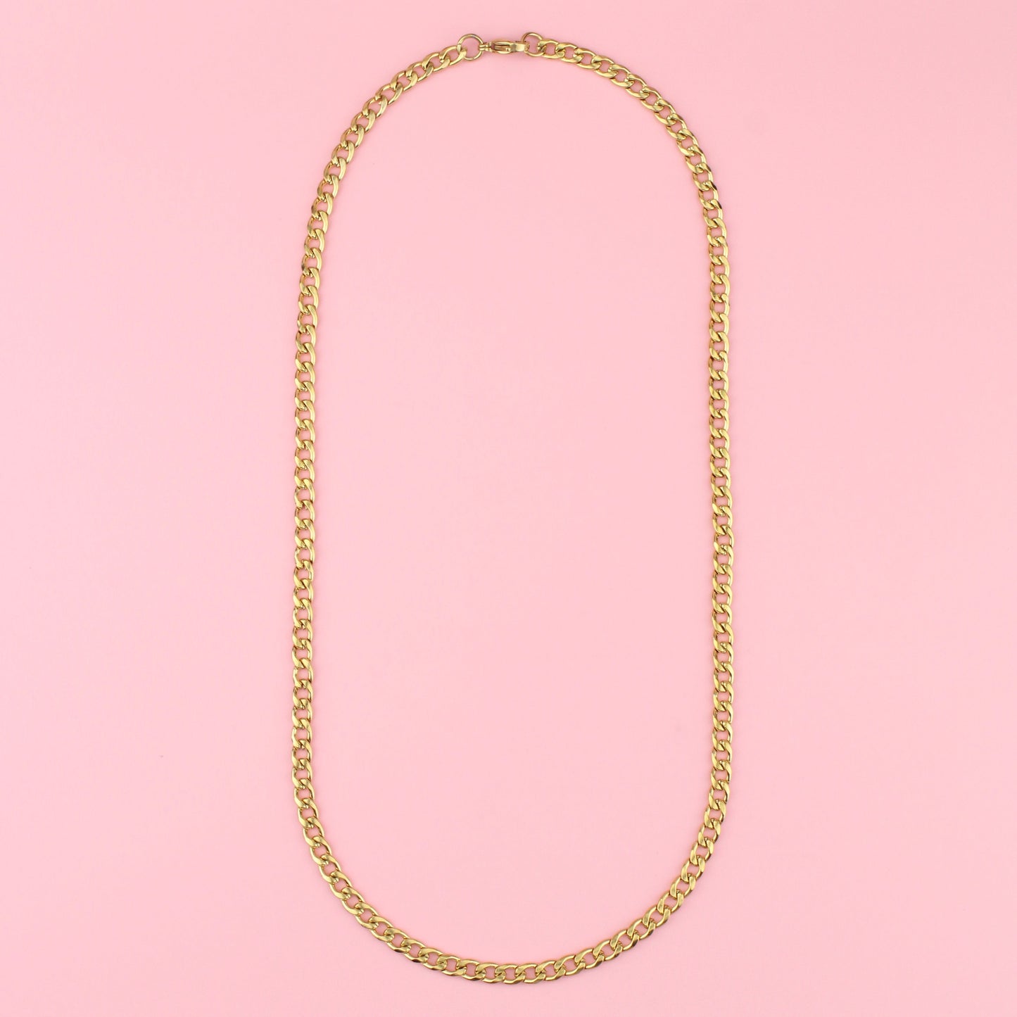 5mm Thick Curb Chain (Gold Plated)