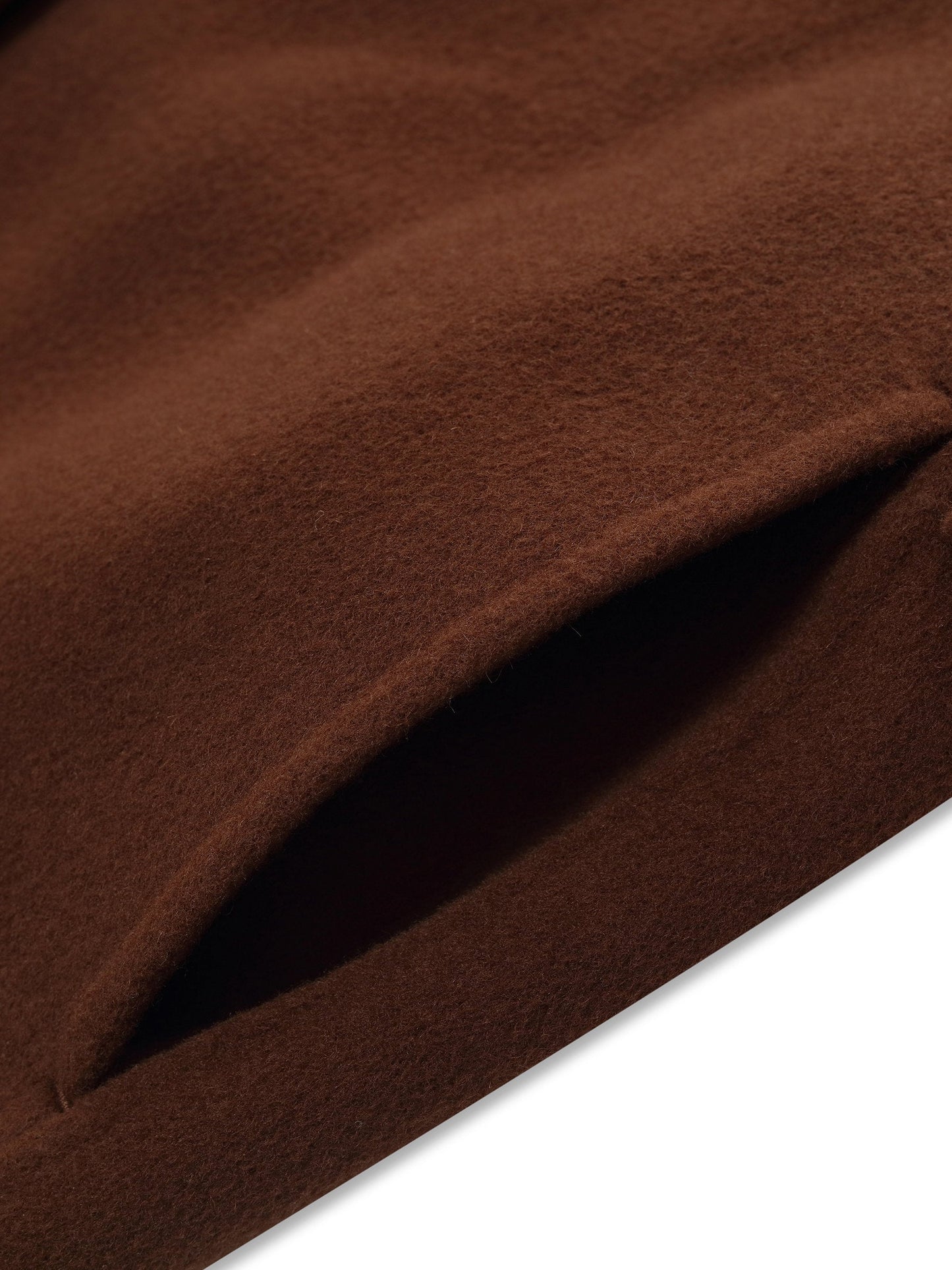 Cashmere Wool Blend Wide Collar Double-Faced Women Wrap Overcoat
