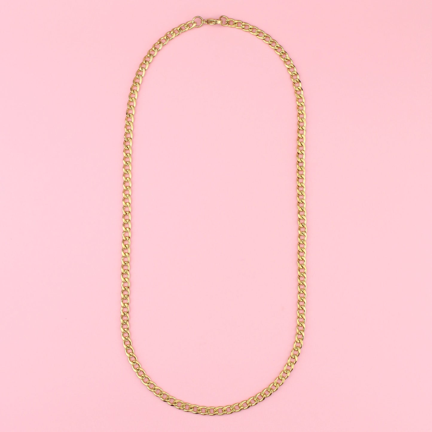 7mm Thick Curb Chain (Gold Plated)