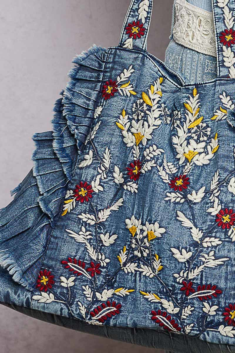 POL Darling Denim Statement Tote