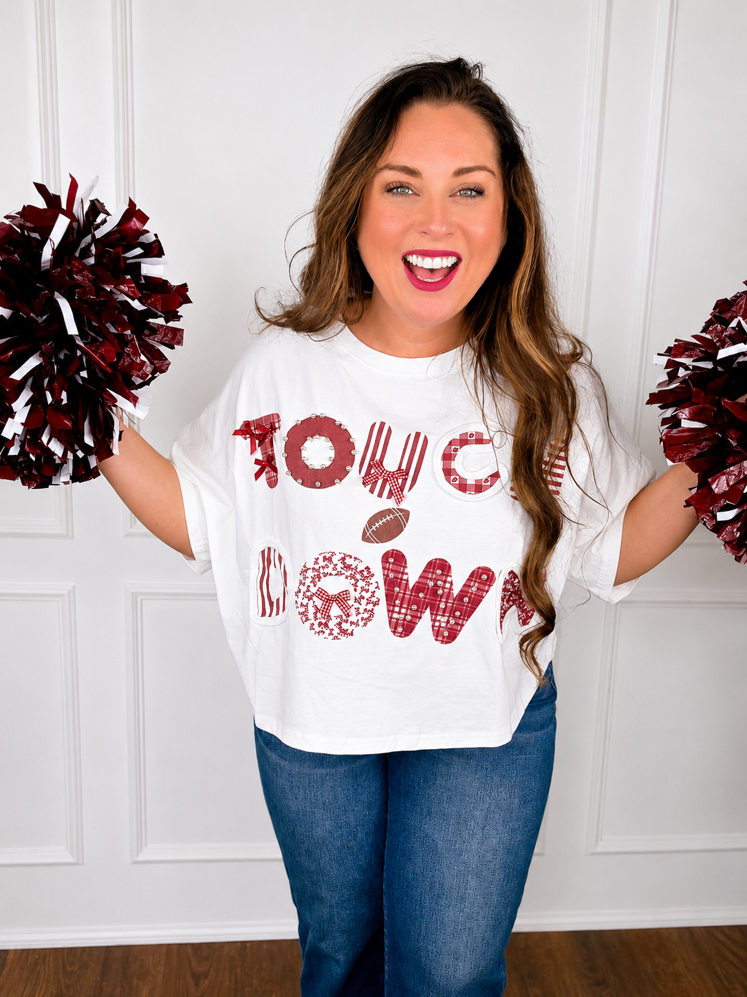 Bleacher Babe TOUCH DOWN Tee