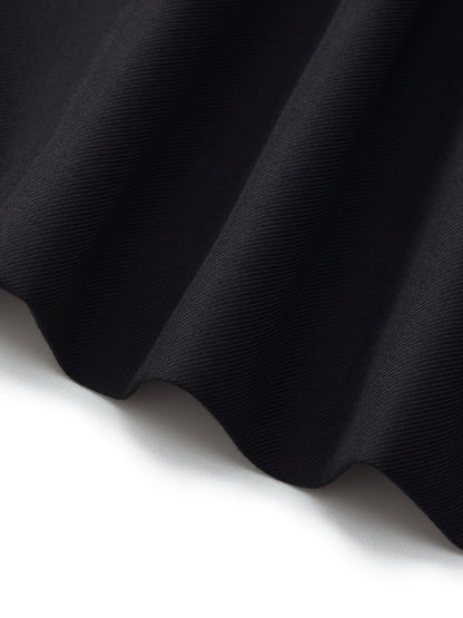 Tencel Blend Ruffle Hem Pleated Tank Top And A-Line Skirt Two-Piece Set