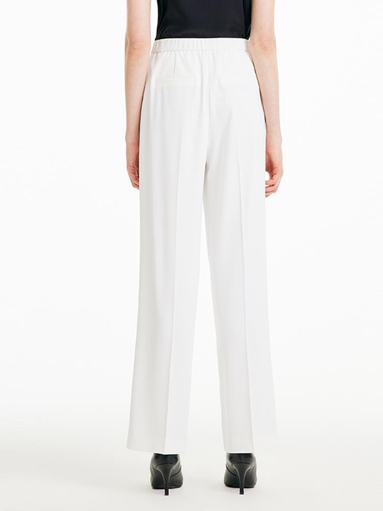 White Wide Leg Suit Pants