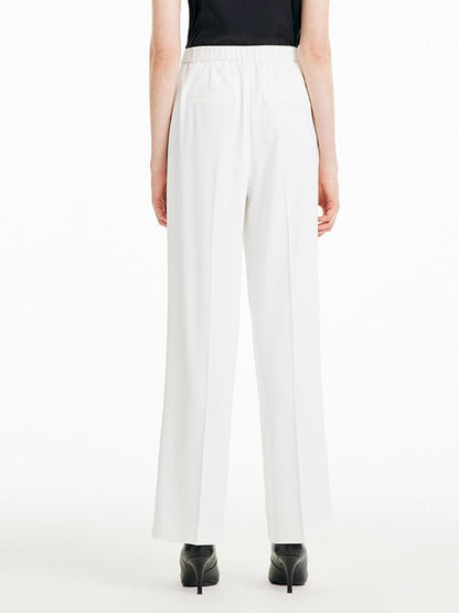 White Wide Leg Suit Pants
