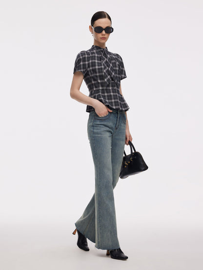 Denim High-Waisted Women Flared Jeans