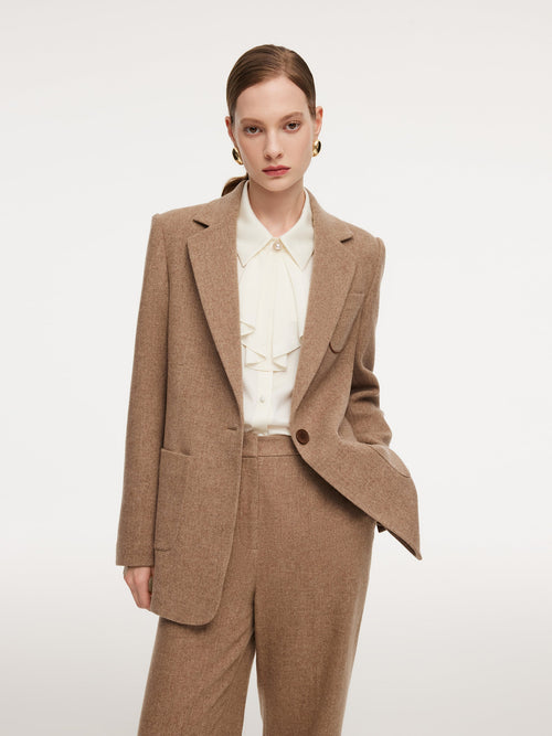 Washable Wool Cashmere Blend Women Blazer