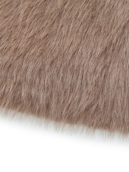 Eco-friendly Fur V-Neck Women Coat
