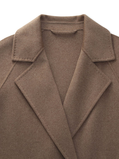 Cashmere Wool Blend H-Line Women Overcoat