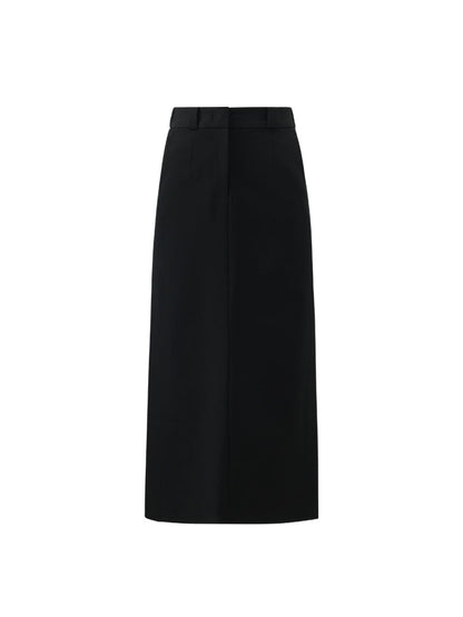 Straight Fitting Slit Half Skirt