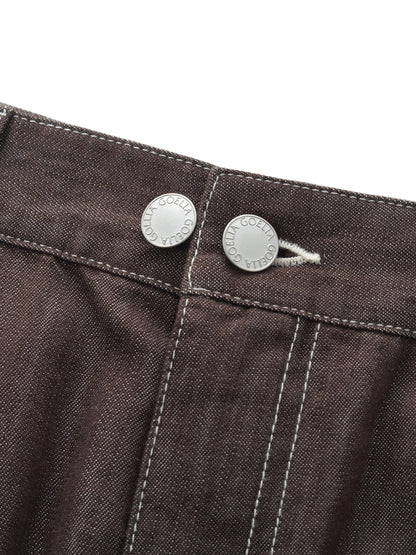 Lyocell Blend Denim Women Straight Leg Jeans