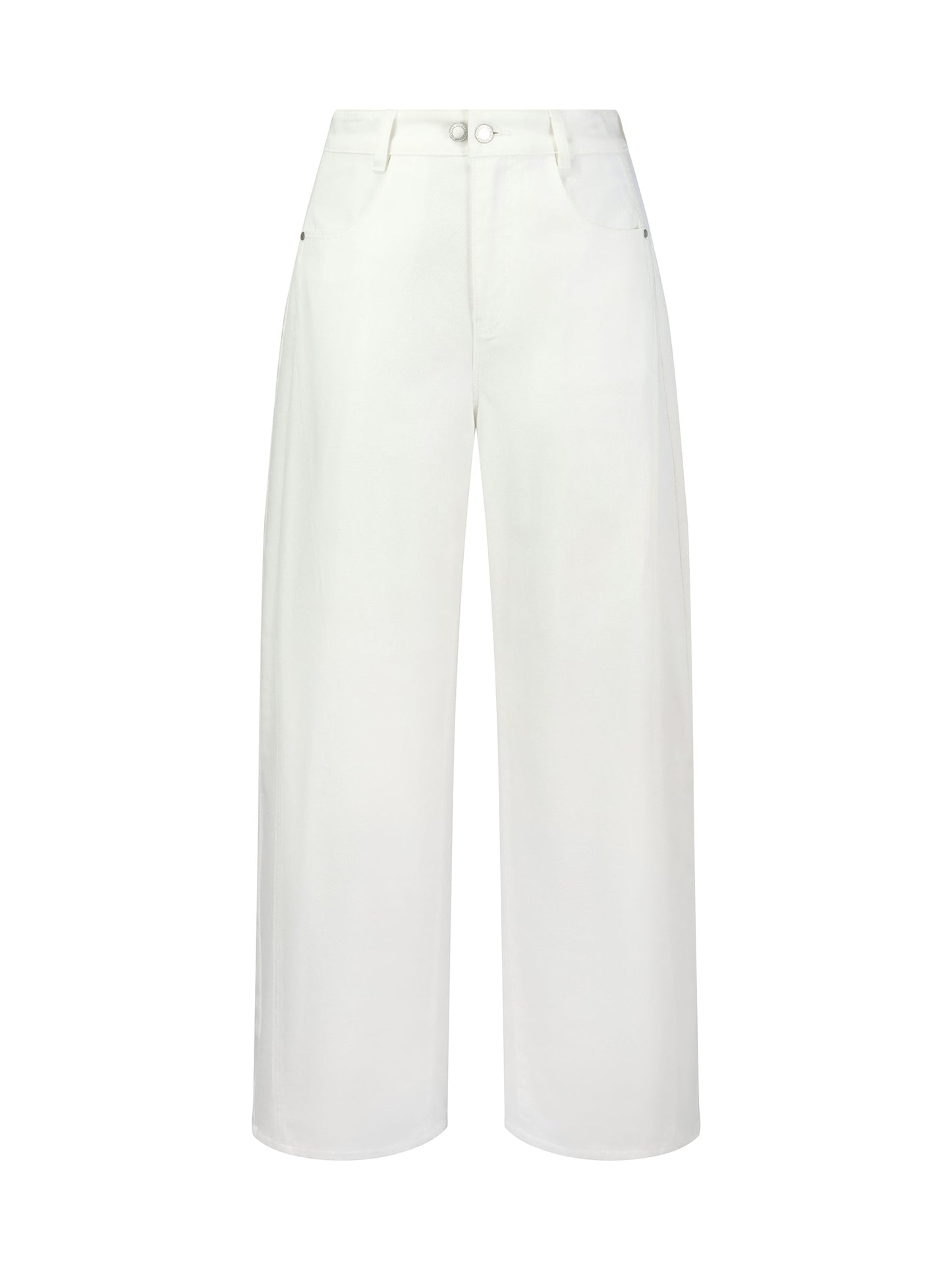Lyocell Cotton Blend Adjustable Waist Women Curved-Leg Jeans