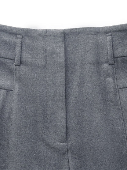 Wool Blend Women High Waisted Wide Leg Pants