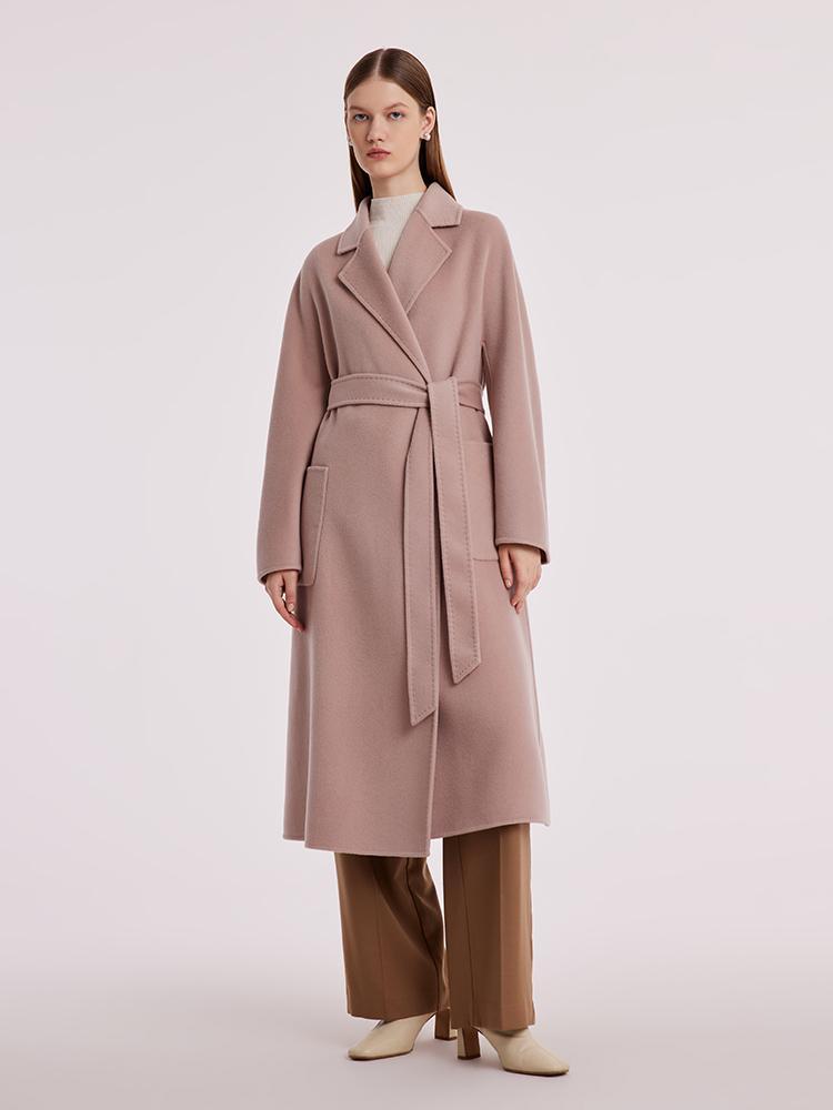 Pure Cashmere Tie-up Women Coat