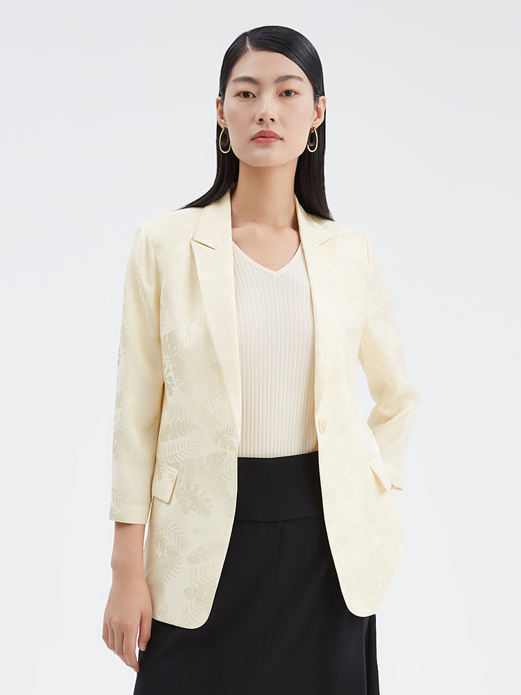 16 Momme Jacquard Silk Women Blazer