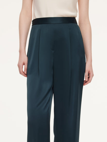 Triacetate Blend Women Straight Leg Pants