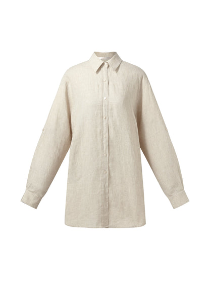 100% Linen Women Oversized Shirt