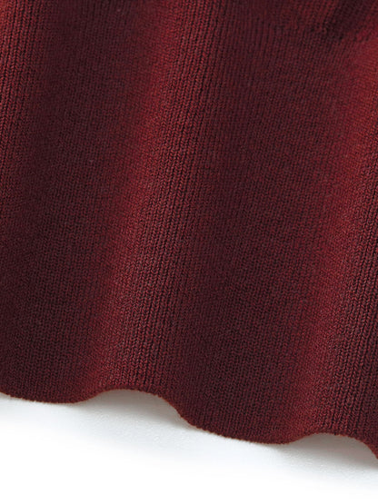 [Preview] Lyocell Blend V-Neck Women Knit Top With Ribbon