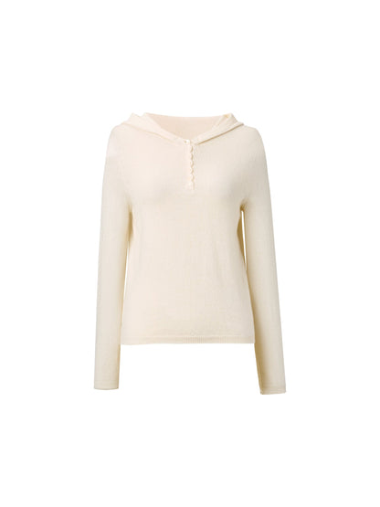 [Preview] 100% Cashmere Seamless Women Knit Hoodie