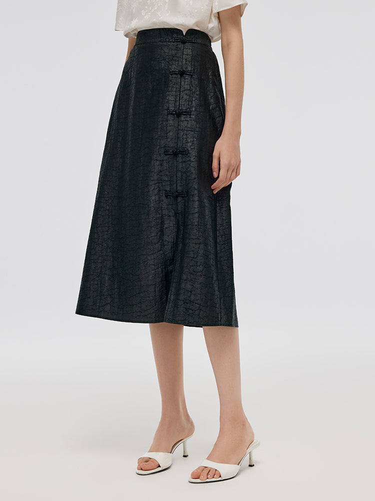 18 Momme Xiang Yun Silk Women Midi Skirt