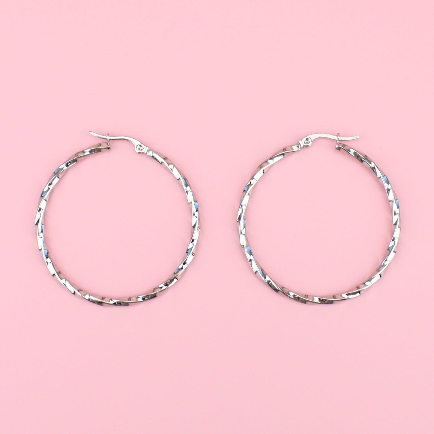 44mm Twisted Hoop Earrings
