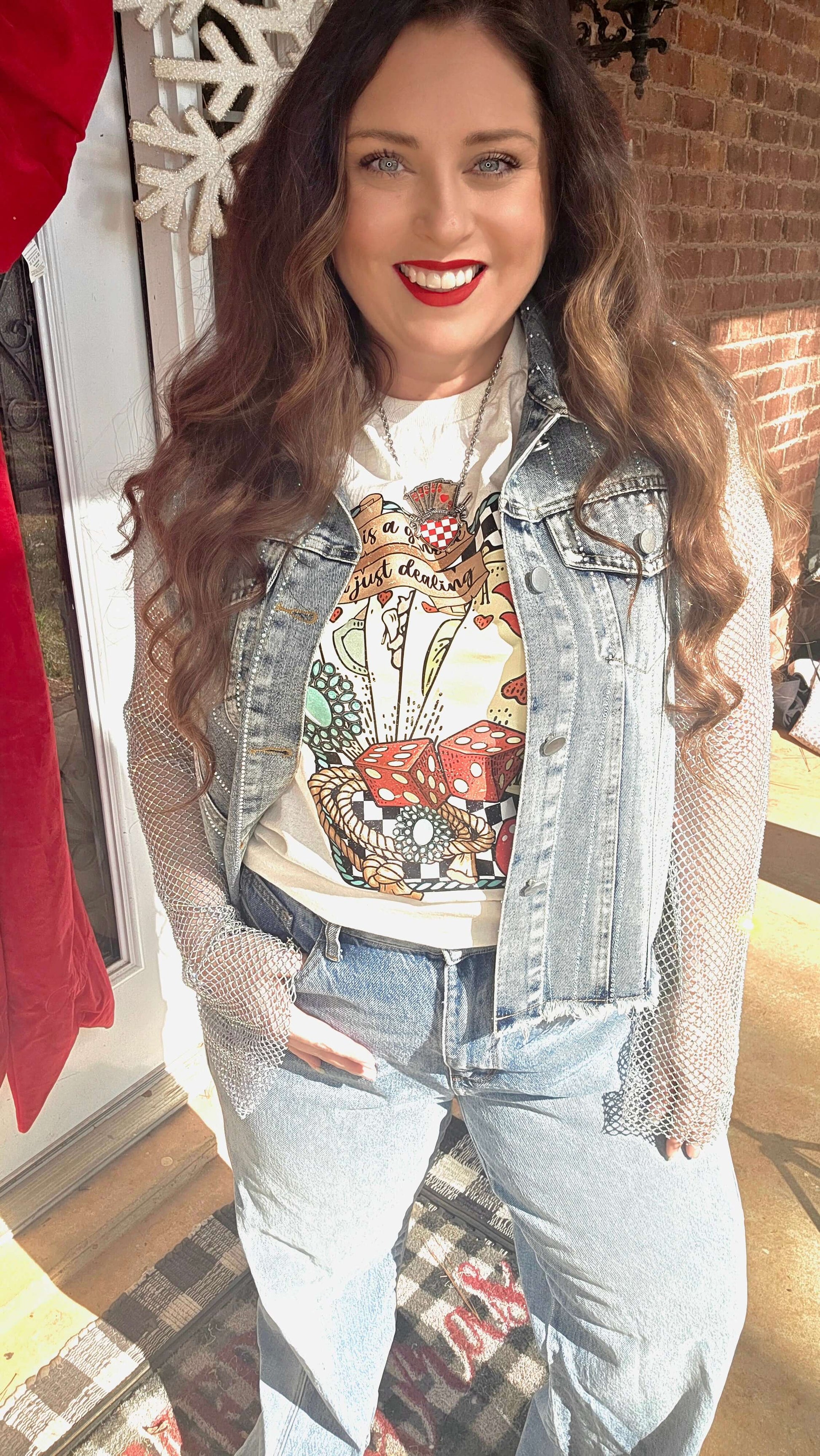 Sequin Denim Jacket