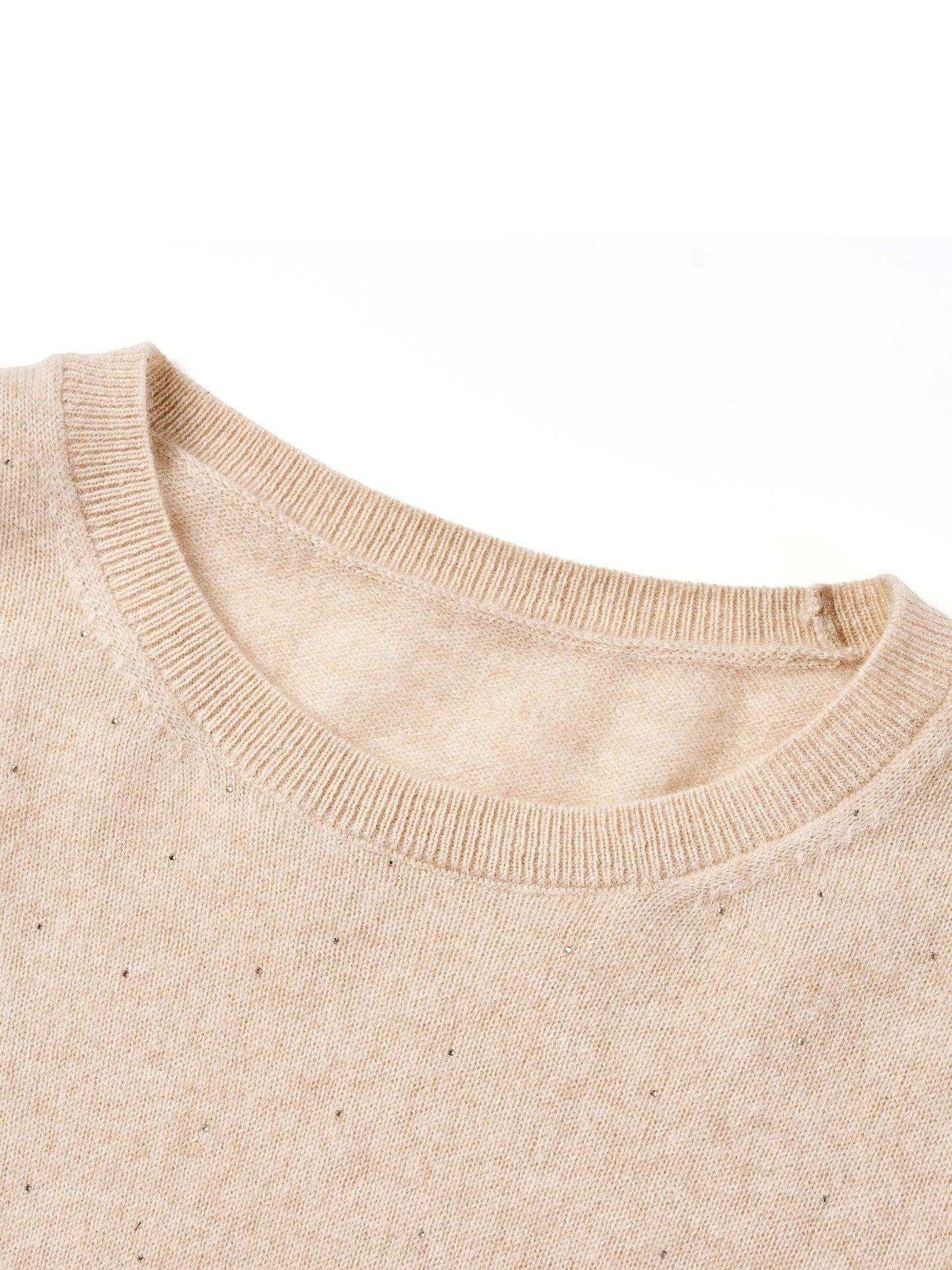 [Preview] 100% Cashmere Beaded Sequins Women Sweater