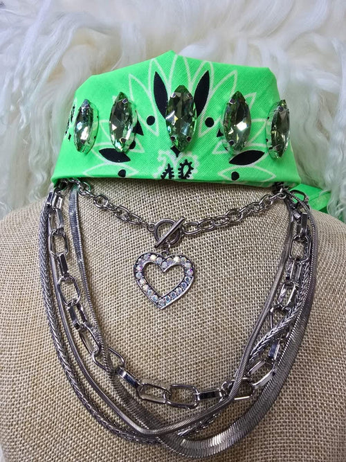 Lime Green Rebel Bandana by Sandra Ling Designs