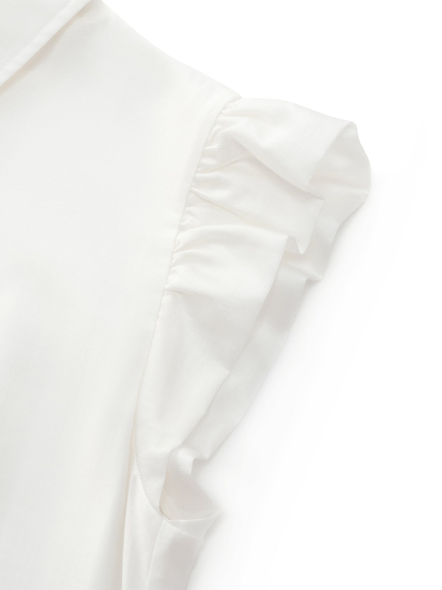 Tencel Blend Ruffle Cap Sleeve Women Maxi Dress