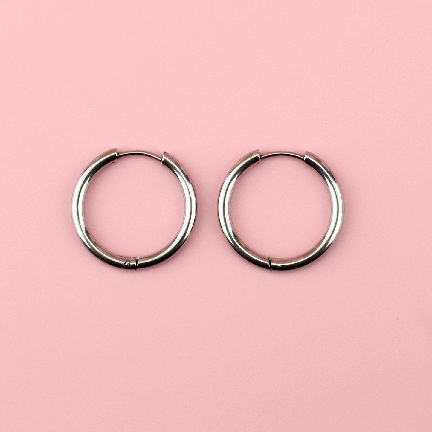 23mm Stainless Steel Hoop Earrings
