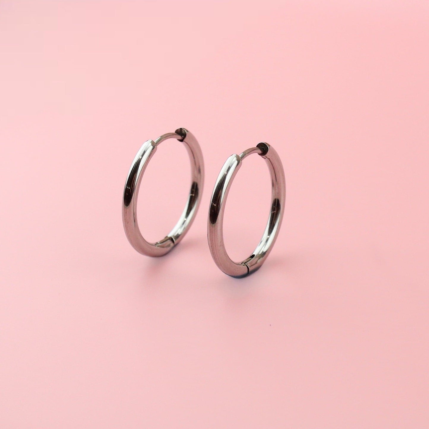 23mm Stainless Steel Hoop Earrings