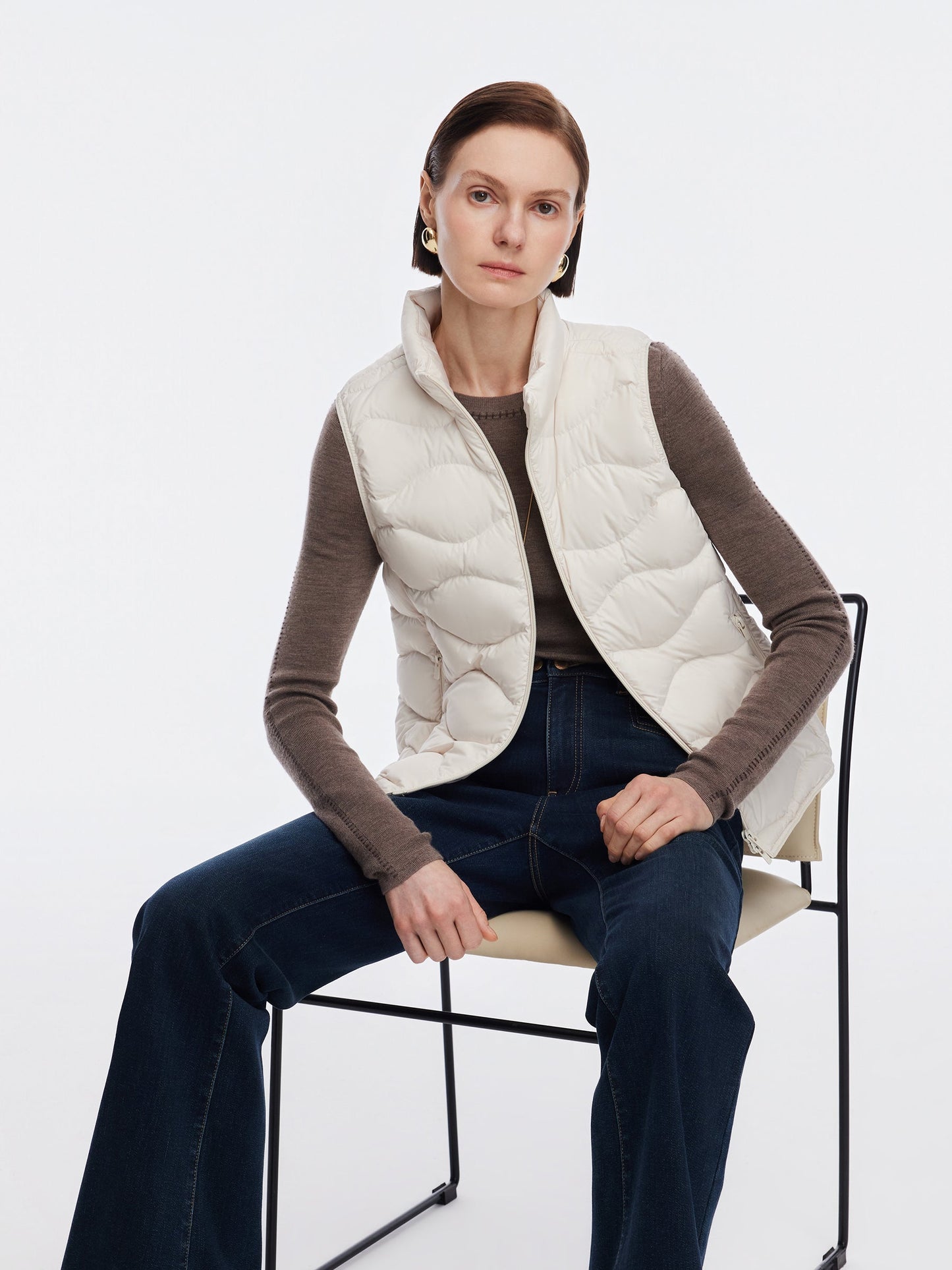Lightweight Packable Zip-Up Women Goose Down Vest