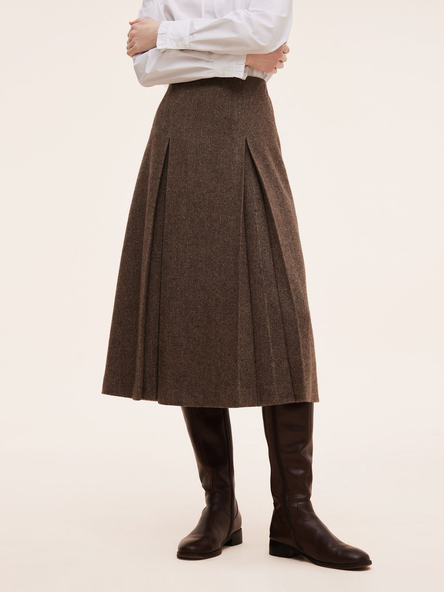 100% Washable Wool A-Line Women Skirt