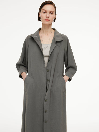 [Preview] Triacetate Blend Women Trench Coat