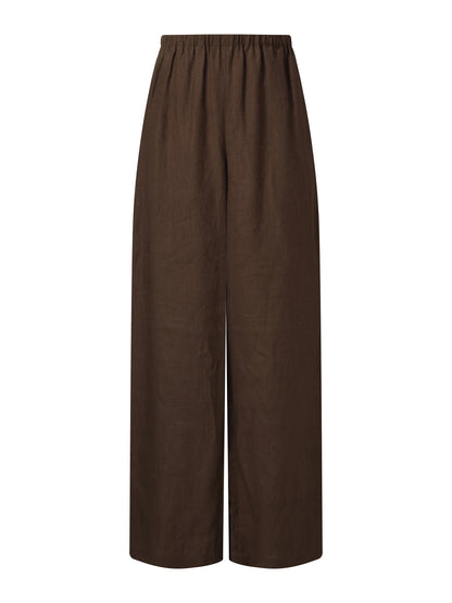 100% Linen Vest And Pants Two-Piece Set