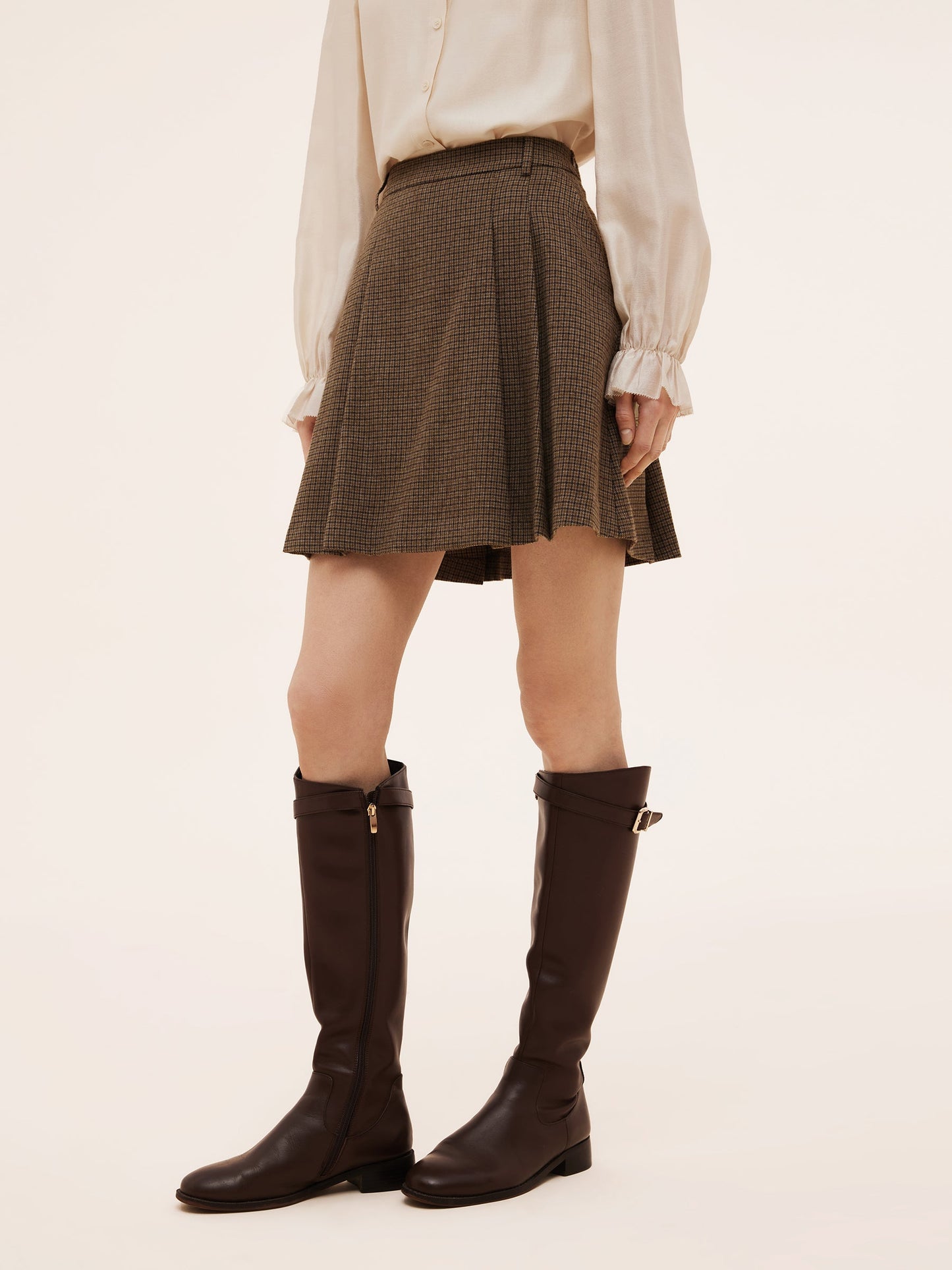 Plaid A-Line Pleated Women Skirt