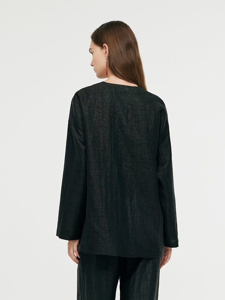 18 Momme Xiang Yun Silk Diagonal Placket Women Jacket