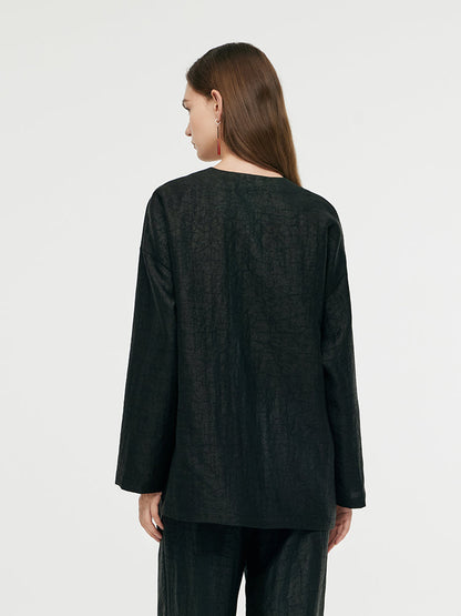 18 Momme Xiang Yun Silk Diagonal Placket Women Jacket