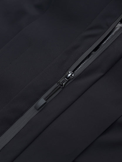 Gathered Waist Hooded Goose Down Jacket With Belt