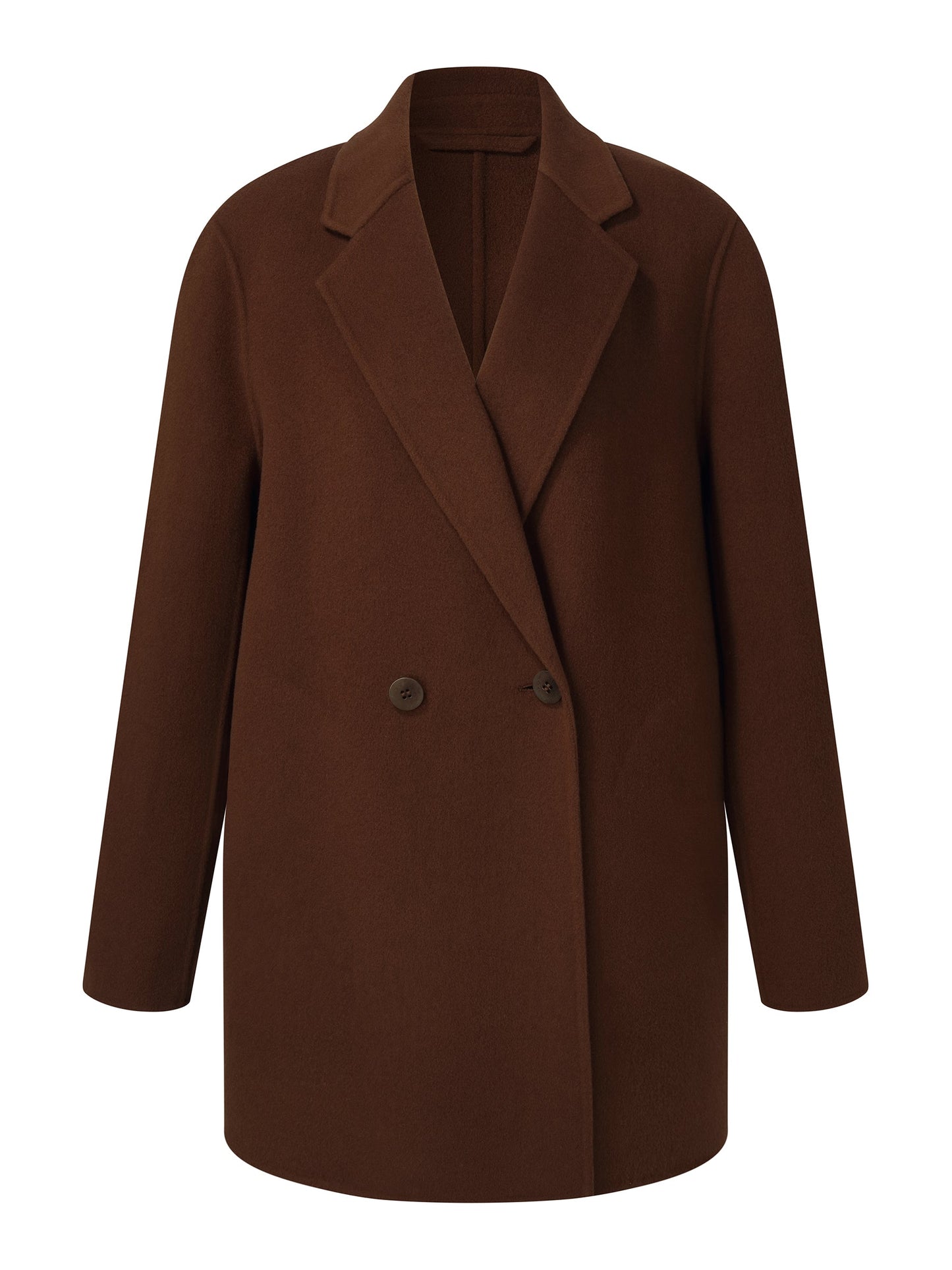 Cashmere Wool Blend Double-Faced Women Coat