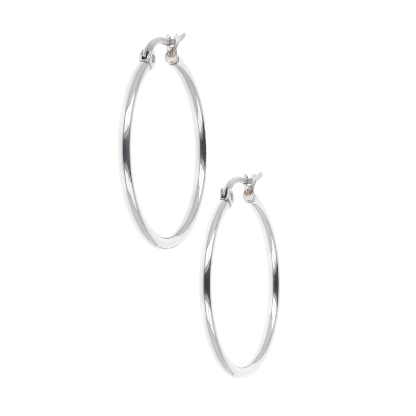 30mm Stainless Steel Hoop Earrings