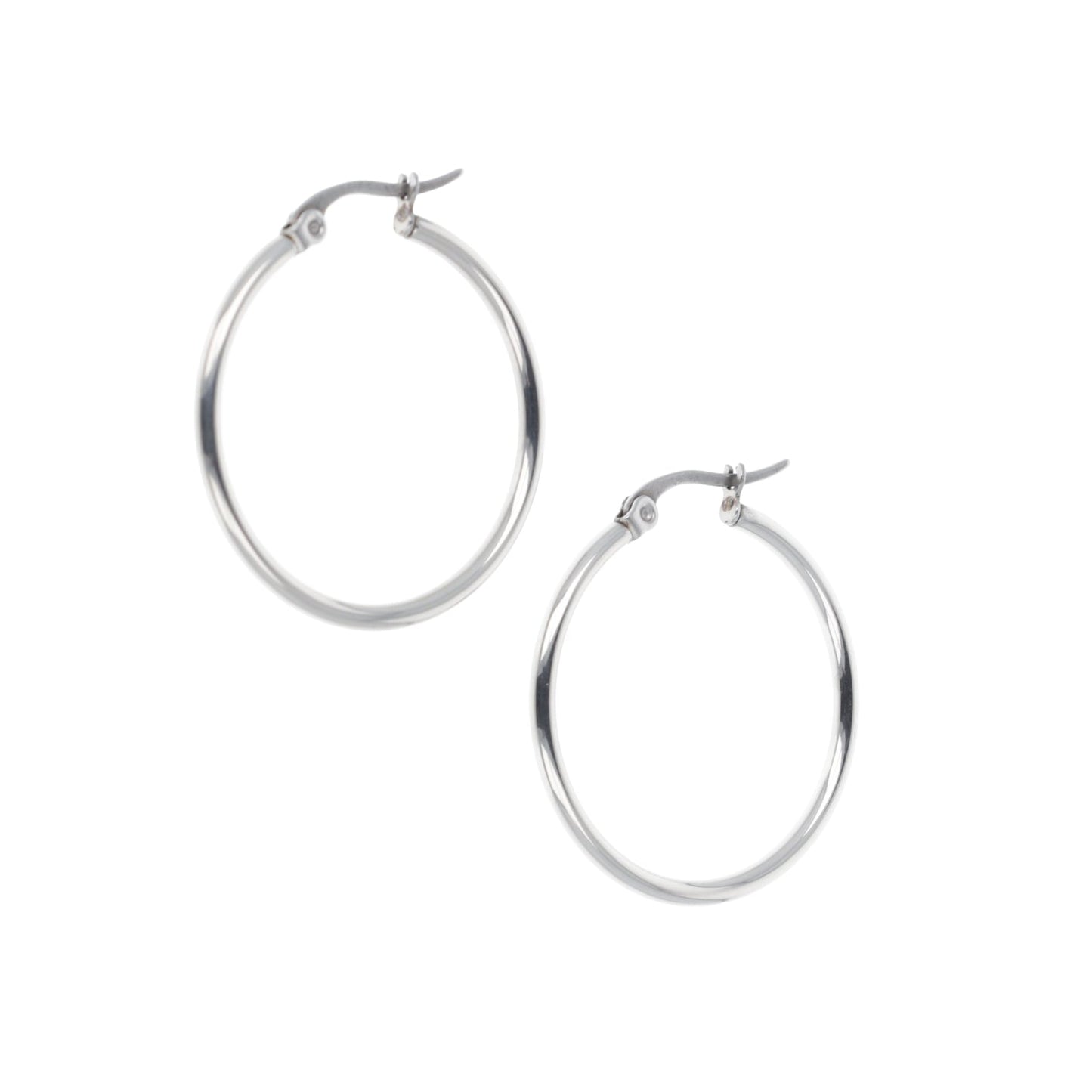 30mm Stainless Steel Hoop Earrings