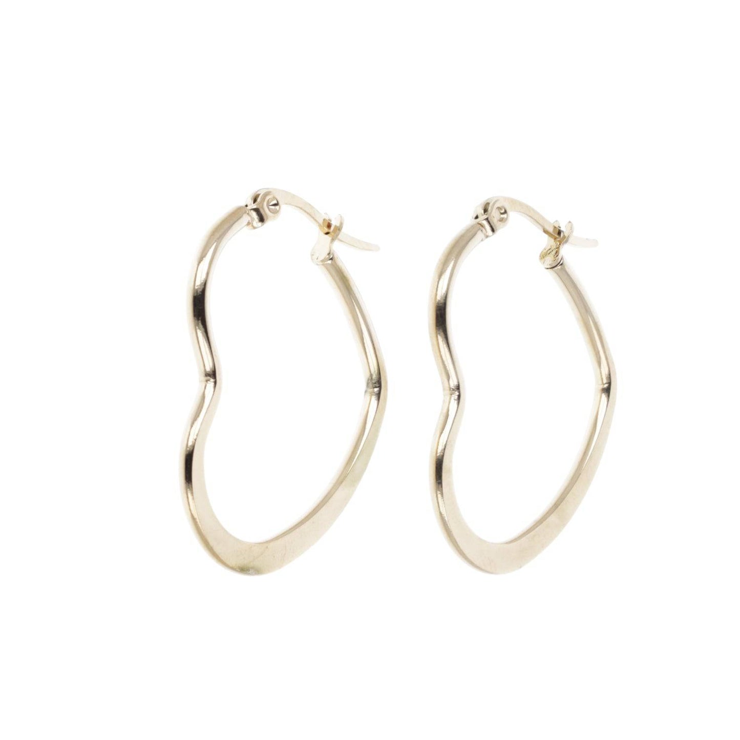 30mm Heart Hoop Earrings (Gold Plated)