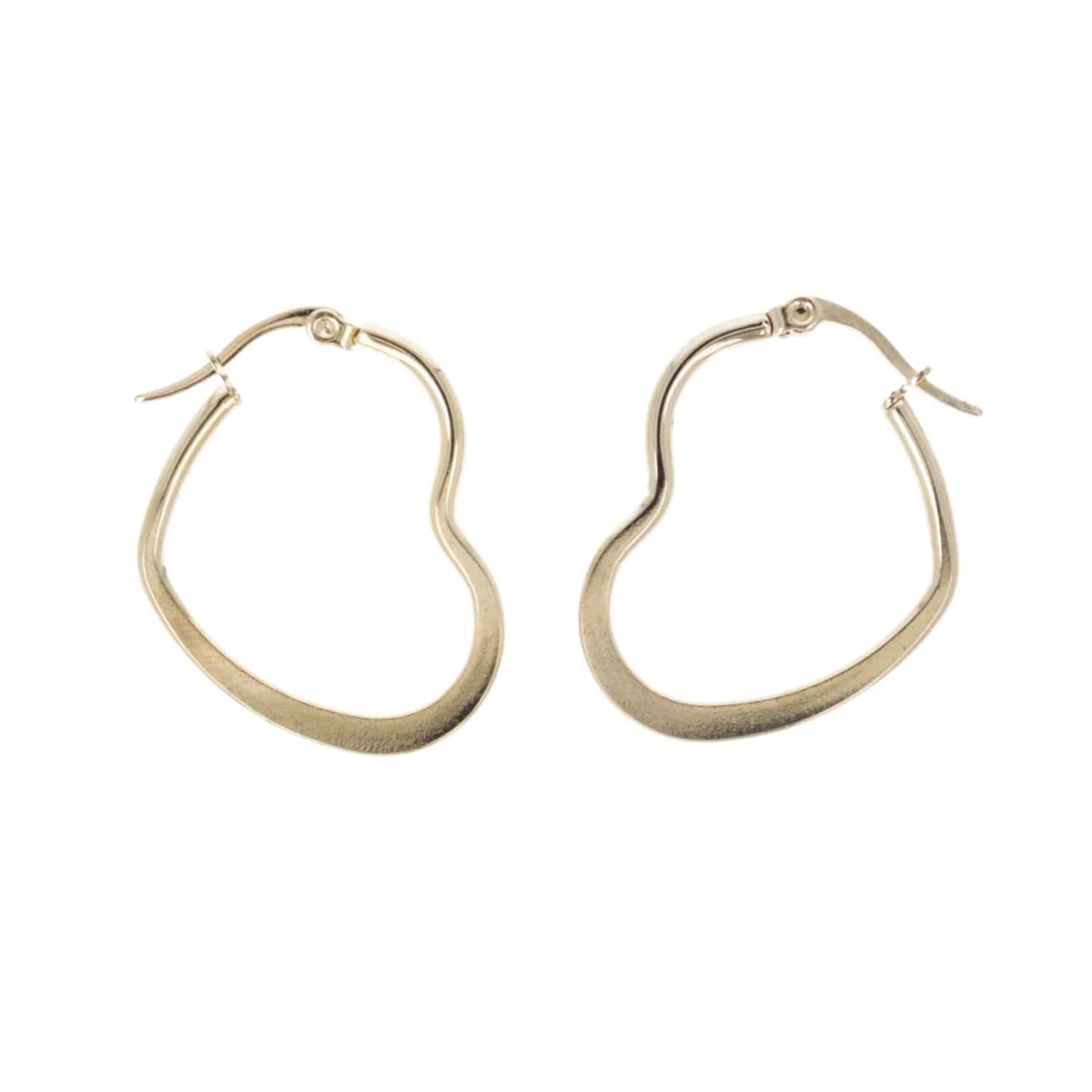 30mm Heart Hoop Earrings (Gold Plated)