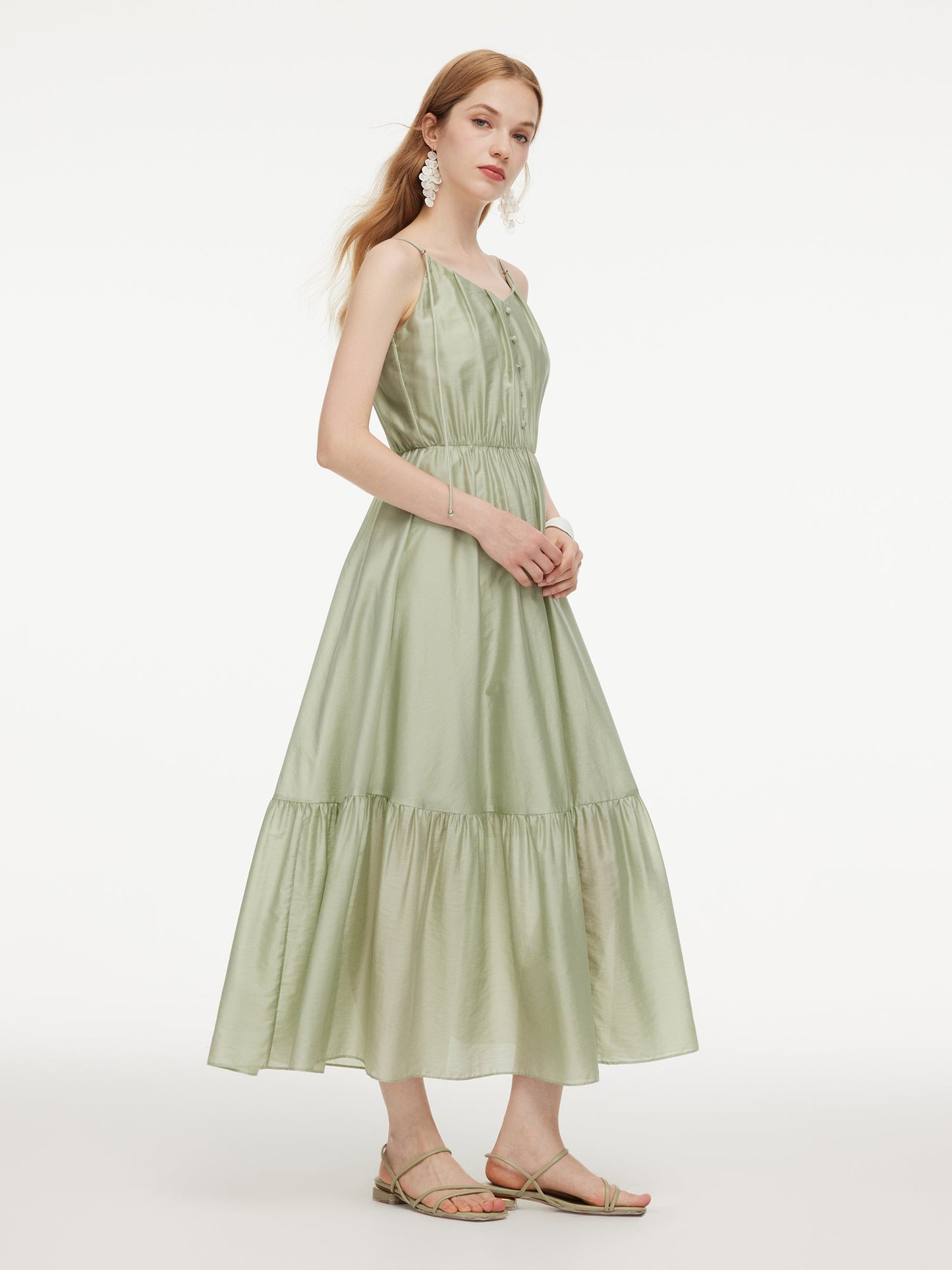 Tencel Blend Women Strap Maxi Dress